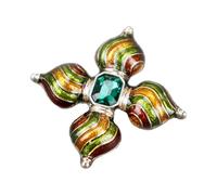 Amosfun Spilla da Petto a Croce in Lega, Fibbia per Sciarpa da Donna Elegante, Doppia Spilla Decorativa per Abiti, Accessorio Moda per Feste e Cerimonie