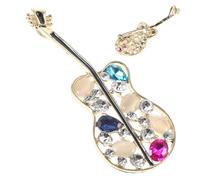 Amosfun Spilla per Chitarra Strass in Lega Elegante per Borsa e Maglione, Accessorio per Feste di Capodanno e Regali per Chitarristi