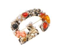 Amosfun Spilla Spilla Decorativa e Unica Elegante in Lega a Forma di Lettera G Donna Accessorio Raffinato e Stiloso per Abbigliamento Quotidiano o Cerimonie