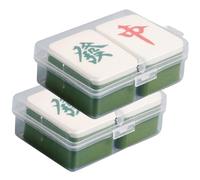 Amosfun Spugnetta per Cipria 4 Pezzi Forma Mahjong in Poliuretano Verde, Delicata e Portatile per Impostazione del Trucco in Polvere Makeup Facile e Professionale