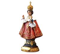Amosfun Statua Di Gesù Di Praga Resina Decorazione Religiosa Elegante Per Interni Figurina Per Scrivania e Tavolo Per Famiglia e Amici Arte Sacra Di Alta Qualità