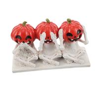 Amosfun Statuetta Scheletro in Resina per Halloween Decorazione da Spettrale per Interni ed Esterni Scultura Duratura per Festa e Casa