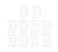 Amosfun Stencil Numeri Riutilizzabili in Pet Spesso per Cordoli e Indirizzi Civici, Set 2 Pezzi per Numero, Stencil Spray Fai da Te per Pittura su Pareti e Cassette Postali, Adatti