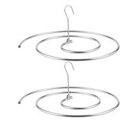 Amosfun Stendibiancheria a Spirale in Acciaio Inossidabile 2 Ganci Appendino Rotante 360° Per Coperte Lenzuola E Asciugamani Salvaspazio Per Uso Domestico
