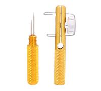 Amosfun Strumento Manuale per Annodare Ganci da Pesca in Lega di Alluminio, Facile da Usare e Rapido, Accessorio Oro per Legare Nodi su Lenze, per Adulti e Anziani Durante la Pesca