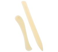Amosfun Strumento per Piegatura Carta in Plastica 2 Pezzi Piegatore Osso Beige ABS per Cucito e Rilegatura Libri Funzione Levigante e Lisciatura