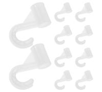 Amosfun Supporti per Aste Armadio 19mm in Plastica Bianca Staffe Terminali per Asta Guardaroba 10 Pezzi Ganci Portacanne Resistenti per Dormitori e Organizzazione Armadi