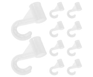 Amosfun Supporti per Aste Armadio 19mm in Plastica Bianca Staffe Terminali per Asta Guardaroba 10 Pezzi Ganci Portacanne Resistenti per Dormitori e Organizzazione Armadi