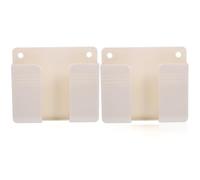 Amosfun Supporto da Parete per Telefono Cellulare e Telecomando, Set 2 Pezzi Foro di Ricarica, Adesivo Multiuso per Camera da Letto, Comodino e Ufficio, Organizer Portaoggetti Verticale