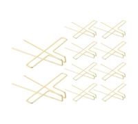 Amosfun Supporto da Scrivania in Metallo Oro Clip Quadrata da 88mm 10 Pezzi per Libri Robusto e Multiuso, per Esigenze Accademiche e Studio Scolastico