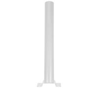 Amosfun Supporto per Lampione Solare a Parete Integrato Bianco Metal | Struttura Salvaspazio, Installazione senza Foratura, Supporto Affidabile, per Strade e Vicoli Stretti