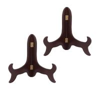 Amosfun Supporto Porta Piatti in Legno da 9 Pollici 2 Pezzi, Cavalletto Decorativo Antiscivolo per Cucina e Ufficio, Espositore Elegante per Libri di Ricette, Portafoto e Opere