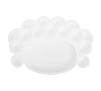 Amosfun Tavolozza per Pittura Bianca in Plastica a Forma di Piede, Vassoio per Miscelare Acquerelli e Gouache, e Giovani Artisti in attività Creative