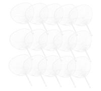 Amosfun Uchiwa - Set di 20 ventagli fai da te con cornice in plastica per artigianato, ventaglio a mano per decorazione, eventi speciali e scuole