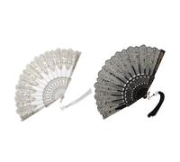 Amosfun Ventagli A Mano con Motivi Squisiti Stile Ventaglio A Mano Ventaglio Pieghevole A Mano Ventaglio Decorativo in Pizzo Ventaglio Cinese Ventaglio A Mano per Donna