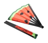 Amosfun Ventaglio Portatile Pieghevole in Carta a Motivo Anguria Fluorescenti da 2 Pezzi Ventaglio Kimono Giapponese Decorativo per Feste Matrimoni e Festival Estivi Protezione UV e