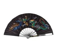 Amosfun Ventilatore Portatile Ventaglio Pieghevole Cinese A Forma di Peonia Stile retrò Ventaglio Kung Fu in Metallo