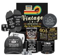 Amosking Regali per il 60° compleanno per gli uomini, fantastiche decorazioni per il 60° compleanno per gli uomini, regali di 60 anni per l'uomo che ha tutto, 1966 cesti regalo per 60° compleanno per