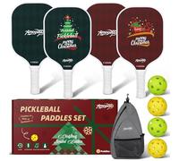 Amoswiz Set di 4 racchette per pickleball, albero
