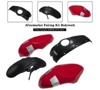 Amotopart Kit carenature in plastica ABS per Yamaha XSR900 2016-2021 Rosso Nero