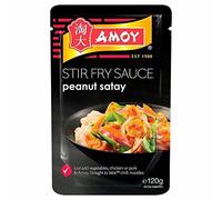 Amoy Straight to Wok Peanut Satay Stir Fry Sauce (120 g) - Confezione da 6