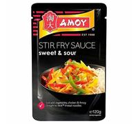 Amoy Straight to Wok Tangy Sweet & Sour Stir Fry Sauce (120 g) - Confezione da 6