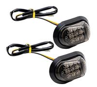 AMOYER 12V Giallo Illuminazione Moto Indicatori lampeggiatore 9 Motorcycle LED A Pair Piranha Luce lampeggiatore Luce di girata
