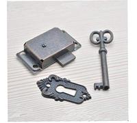 AMOYER 1pc Antique Cabinet Door Lock Set Tasto Antico Quartetto Classico Blocco Decorativi Mobili Cucina Box cassetto di Blocco