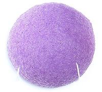 AMOYER 1PC Konjac Viso Spugna Naturale attivato Ingrediente Detergente Viso Spugna esfoliante Tool (Lavanda Viola)