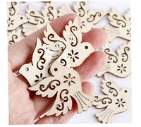 AMOYER 20pcs Taglio del Legno Scrapbooking Unfinished Pace abbellimento Wooden Birds Artigianato Decorazione della Festa di Nozze