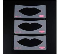 AMOYER 3pcs / Set Lip Stencil Modello di Scheda Grinding Eva Lip Bocca dello Stampino Modello di Scheda Fai da Te La Tessera Cosmetici Strumenti di Trucco