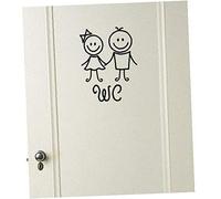AMOYER Cartoon WC Wall Sticker per Bagno Decorazione del Vinile Decalcomanie domestiche Impermeabile Poster per Porta Adesivi Segno della toletta