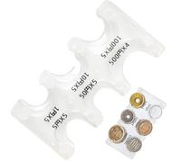 AMOYER Portamonete Yen Giapponese Organizzatore di Monete Jpy in Plastica con Custodia Rigida Viaggio Portatile a 6 Slot Dispenser per Monete Yen