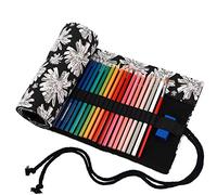 Amoyie Sacchetto della Matita Rotolo Astuccio per 72 Matite Colorate Tela Organizer Borsa (no inclusa matite)
