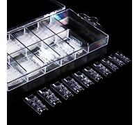 AMOYUN 3D Smalto Quadrato Unghie Finte, 120 Pezzi Lungo Tips per Unghie in Gel 10 Taglie Mezza Copertura Acrilico Press on Nails per Manicure da Salone Trasparente Unghie Tips
