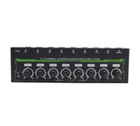 AMP delle Cuffie, Controllo del Volume di Cuffie da 6,35 Mm Amplificatore 8 di 8 Suoni Chiari con Luce RGB per le Prestazioni Nello Stadio (Spina europea)