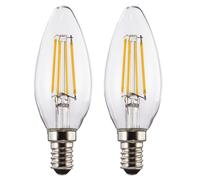 Amp. filo. LED, E14, 470lm riempito. 40 W, amp. bgie, blc chd, trans., 2p.