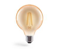 Amp. filo. LED, E27, 650lm 8W, Globo 125 vintage, intenso. regolazione, blc chd
