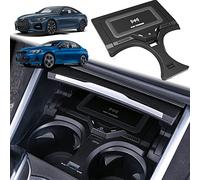 AMPACO Caricabatterie da Auto Wireless Compatibile con BMW per 3/4 Serie G20/G22/G23/G26 2020 2021 2022 Tutti i Modelli Qi 15W Max, Supporto Auto Originale con NFC BMW Console Centrale