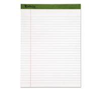 Ampad 100 % recycelte, perforierte, linierte Bl cke, 50 Blatt, 8 1/2 x 11 3/4 Zoll, wei e Bl cke, 12er-Pack (20-172)