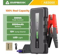 AMPBANK AB3000 12V Avviatore di emergenza per auto Caricabatteria Power Bank Portatile 3000A Auto Booster Pack