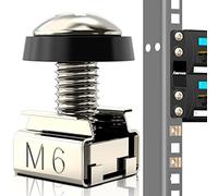 AMPCOM Set di 100 dadi a gabbia M6 × 16 mm, viti di montaggio e rondelle, set metrico per hardware a foro quadrato rack e armadio in acciaio legato nichelato resistente alla corrosione