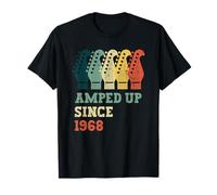 Amped Up Since 1968 Retro Birthday Guitar Music Anno di nascita Maglietta