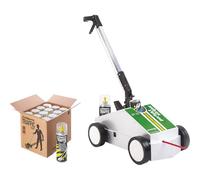 Ampere | Set carrello traccialinee | macchinetta traccialinee con 12 bombolette Traffic Paint | giallo | con accessori