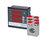 Amperometro Amperometro 3P e 4W, 160-260VAC 50/60Hz, con CT | Amperometro digitale trifase sottile e compatto LED(3CT 60A)