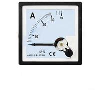 Amperometro analogico CA CP-72 5mA-50A gamma diretta 5A-10kA/5A esterno per uso industriale pannello 72 mm dimensioni con alloggiamento ignifugo ABS e quadrante scala chiara (AC 30A)