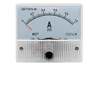 Amperometro analogico CC 85C1-A 1A-30A con display puntatore, precisione 2,5, per apparecchiature di alimentazione industriale, 64 x 56 mm (confezione da 1)