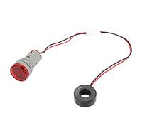 Amperometro Digitale 0-100A, Indicatore Corrente AC, Display LED Rotondo Bianco - Alta Precisione, Ampia Gamma di Misurazione, Uso Industriale e Domestico (Rossa)