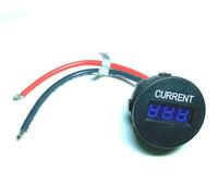 AMPEROMETRO DIGITALE 12V 24V, DISPLAY COLORE BLU A 3 CIFRE, Ø 29mm UNIVERSALE
