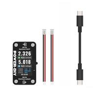 Amperometro digitale palmare 30V 5A con display regolabile, porte Type-C e XH2.54 Tester di tensione di corrente fai da te, schermo girevole a 360°, misuratore di potenza fai da te per riparazioni